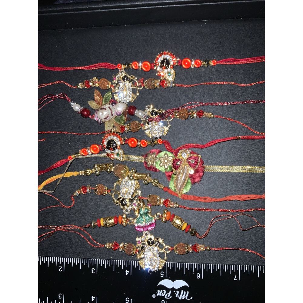 Rakhi Lumba WRIST BAND-FRIENDSHIP BROTHER bhabhi BRACELET-LOT 10